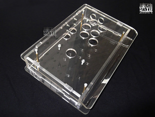 街机摇杆亚克力框壳DIY可订制键位 游戏手柄摇杆框体另有金属框体