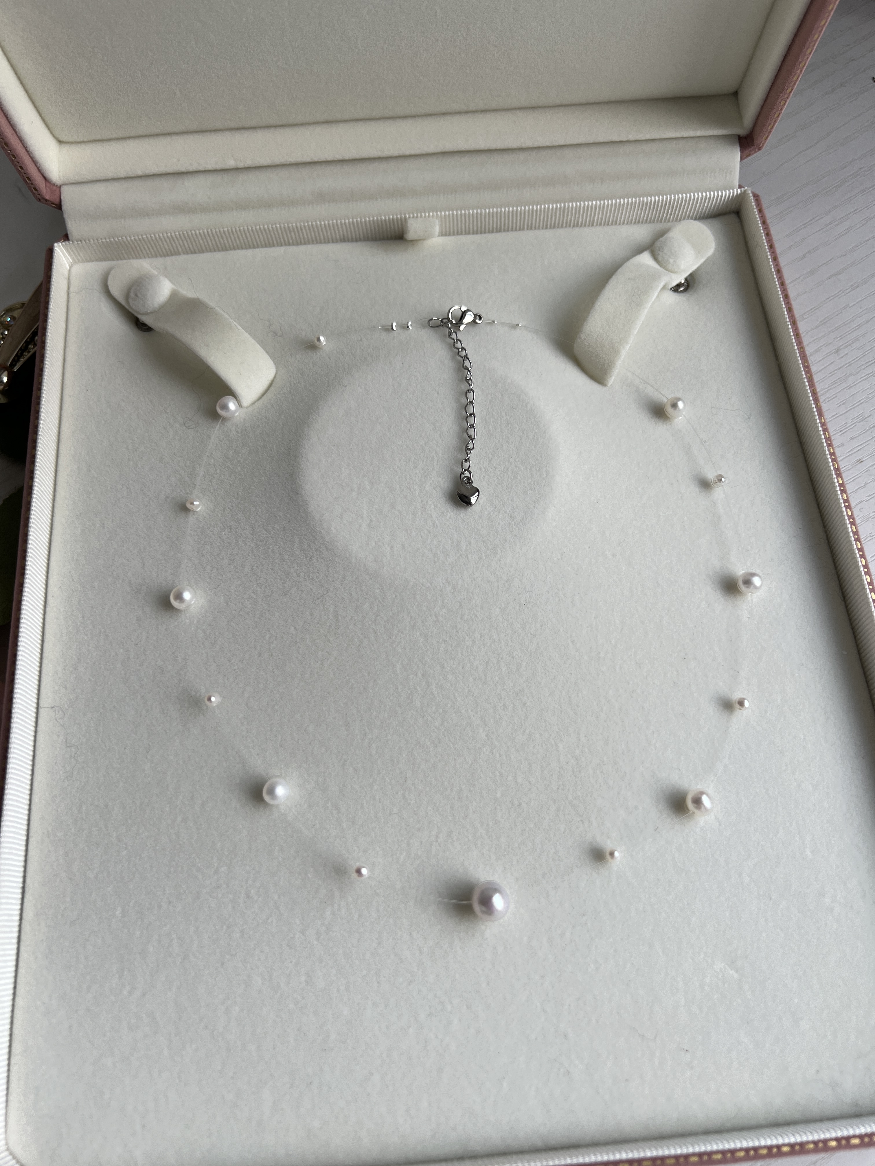 天然项链女款锁骨链轻奢极光满天星项链淡水珍珠项链设计感高级