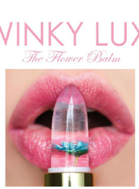 Winky Lux透明水晶花瓣变色润唇膏口红 果冻干花滋润口红