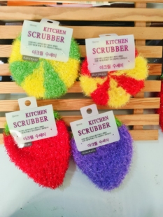 草莓洗碗巾亚克力手工针织时尚 ］ins风格 不伤锅洗碗巾 包邮 ［2个装