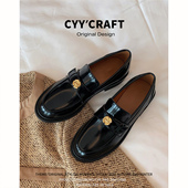 女款 真皮 复古百搭英伦风小皮鞋 通勤单鞋 学院风乐福鞋 女2026新款