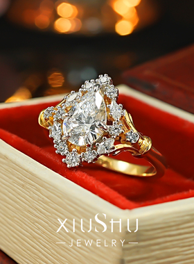 自然系藤纹围镶925银钻戒款