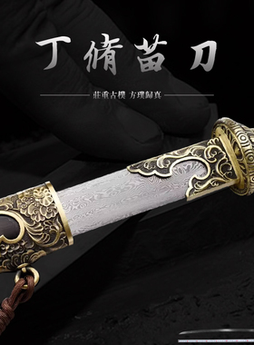 中华苗刀双手戚家刀龙泉市锰钢长款丁修武术练习绣春刀兵器未开刃