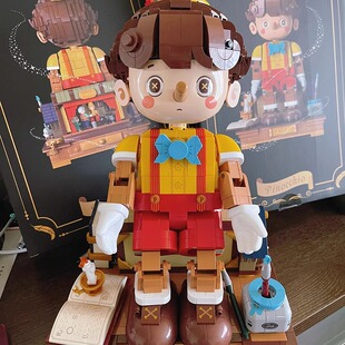 未及皮匹诺曹童话镇系列手办提线潮玩益智积木玩具男女孩生日礼物