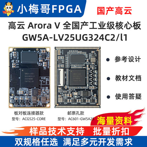 小梅哥国产FPGA核心板高云MIPI