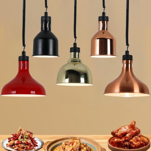 伸缩保温灯升降挂式食品加热吊灯