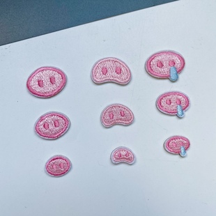 迷你刺绣贴猪鼻贴20cm棉花娃用娃衣配饰拍照道具配件