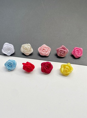 1厘米迷你缎带玫瑰花精致复古哥特洛可可娃衣BJD小布裙子辅料