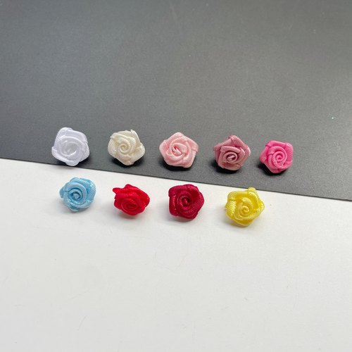 1厘米迷你缎带玫瑰花精致复古哥特洛可可娃衣BJD小布裙子辅料