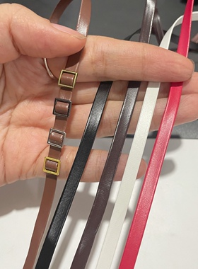 3mmBJD娃衣鞋DIY饰品手工材料配件pu仿皮绳皮带皮条压条黑色压条