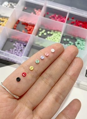 3mm超小迷你树脂两眼扣BJD扣子ob11娃衣纽扣芭比娃衣配件辅料