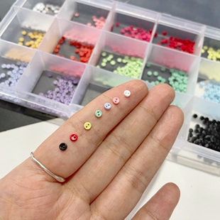 3mm超小迷你树脂两眼扣BJD扣子ob11娃衣纽扣芭比娃衣配件辅料