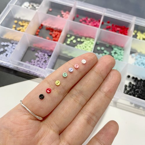 3mm超小迷你树脂两眼扣BJD扣子ob11娃衣纽扣芭比娃衣配件辅料