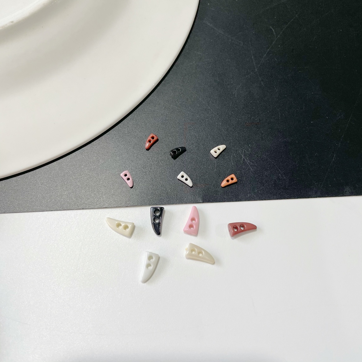 钩棒针玩偶6/10mm树脂迷你牛角扣ob娃衣小纽扣配件