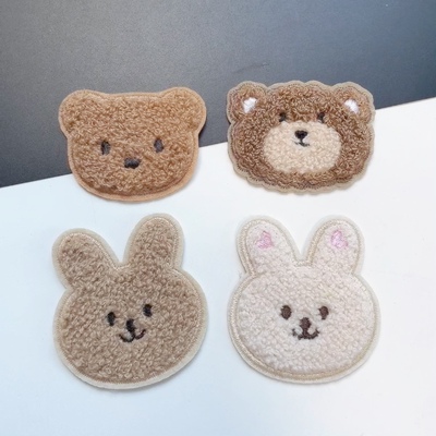 毛巾刺绣可爱小熊布贴补丁手帐