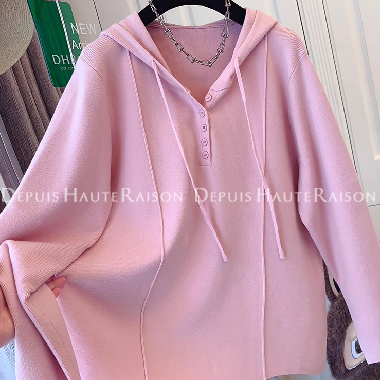 DHR超好看连帽毛衣针织衫打底衫