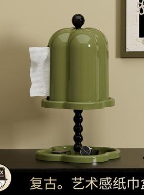 uforu高级艺术感纸巾盒客厅卫生间桌面2024新款复古纸巾筒置物架