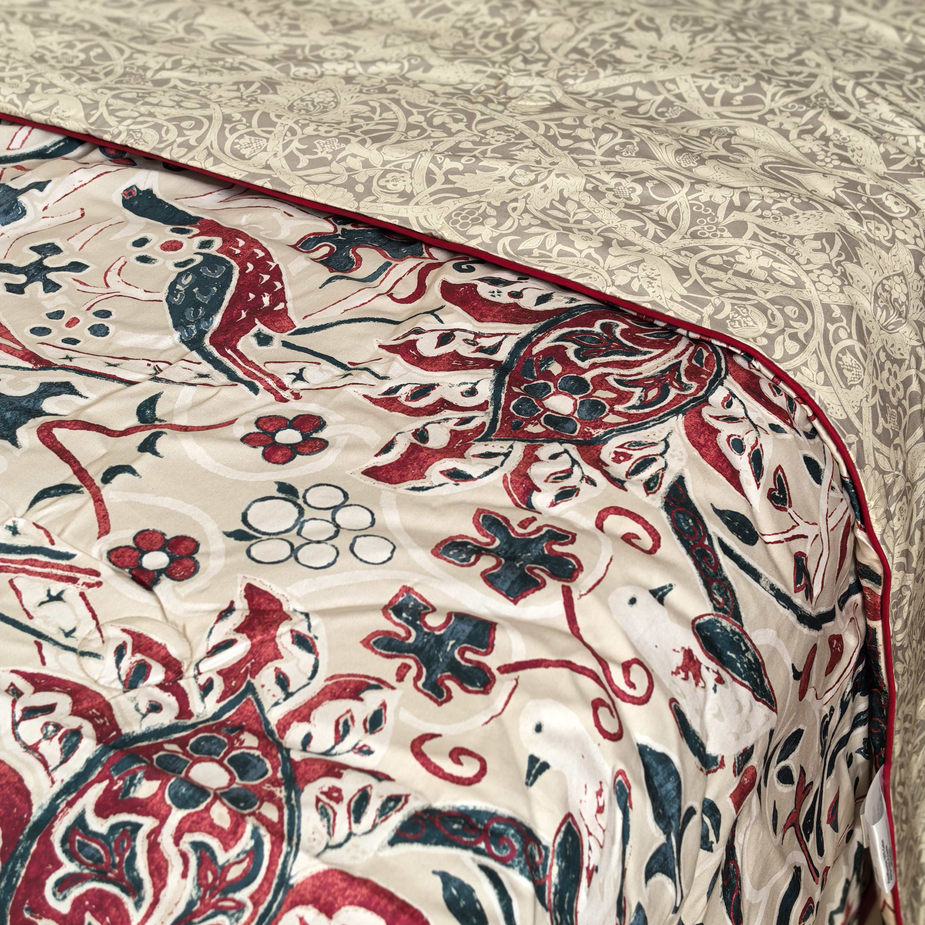 欧洲古典莫里斯图案纯棉薄被床盖