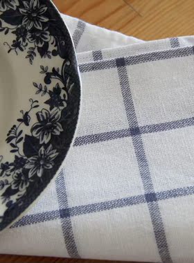 茜茜李外贸出口纯棉茶巾餐巾北欧擦碗布欧美全棉盖布桌布 鲍维