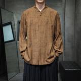 风复古扎染水墨印花衬衫春季男士大码宽松大码衬衣1901-P65，男装衬衫，电商B378（原B341）
