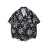 现货日系花布短袖衬衫夏季暗黑系痞帅花式短袖1926-P55，男装衬衫，电商B378（原B341）