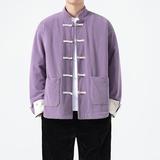 复古风宽松撞色灯芯绒棉服中青年立领盘扣加厚棉衣1918-P135，男装棉衣，电商B378（原B341）