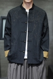 风复古夹克新中式立领铜扣唐装男青年大码汉服外套1902-P100，男装夹克，电商B378（原B341）