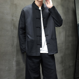 风立领盘扣夹克红色拜年服唐装手工扣大码中山装1933-P115，男装夹克，电商B378（原B341）