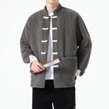 复古风宽松撞色灯芯绒棉服中青年立领盘扣加厚棉衣1918-P135，男装棉衣，电商B378（原B341）