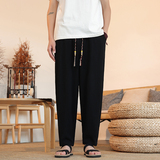 新中式复古水洗做旧休闲裤风系绳收口哈伦裤K37-P60，男装休闲裤，电商B378（原B341）