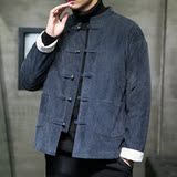 秋冬加厚夹棉唐装中老年灯芯绒厚款棉衣大码中山装1817-P115，男装棉衣，电商B378（原B341）