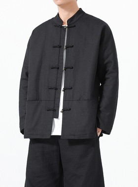 中国风秋冬全棉盘扣中山装复古立领夹克长袖外套 1933-P115