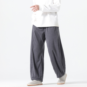2025新款秋冬日系宽松大码弯刀裤复古灯芯绒香蕉裤 K40-P65图片
