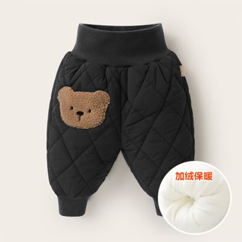 宝宝棉裤儿童冬装加绒裤子卡通洋气外穿女三层加厚冬季男童冬款潮