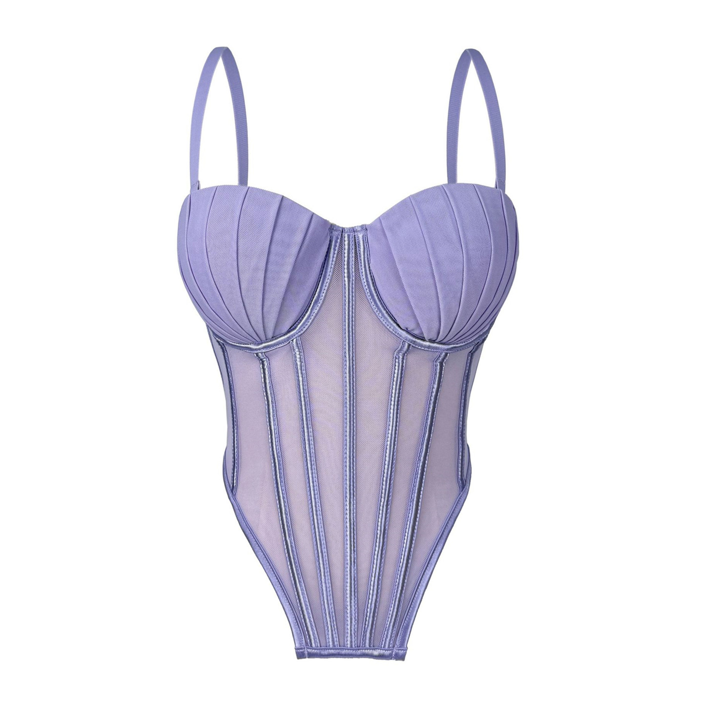 网纱褶皱不规则下摆外穿鱼骨胸衣背心吊带抹胸短款上衣性感辣妹风