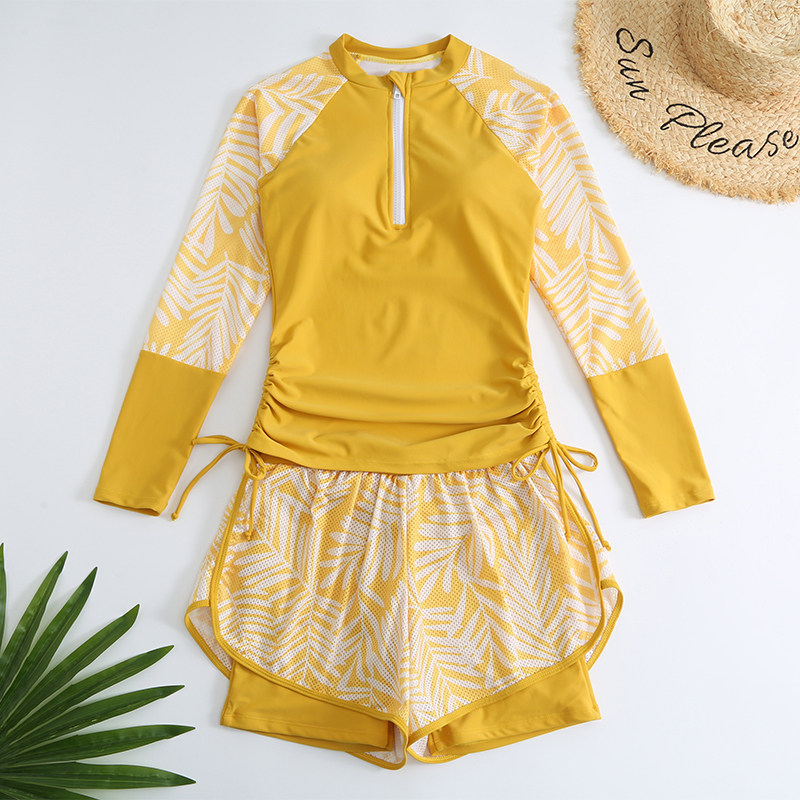 泳衣女夏2026新款爆款分体式运动专业游泳锻炼高级感长袖两件套装