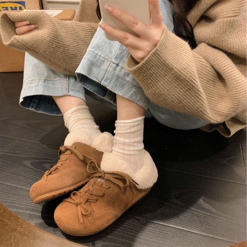 娃娃头内增高勃肯鞋女2025年新款秋季复古两穿平厚底舒适圆头单鞋