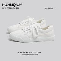 HUANQIU帆布鞋女小白鞋2026年夏季新款百搭ins潮板鞋夏款布鞋