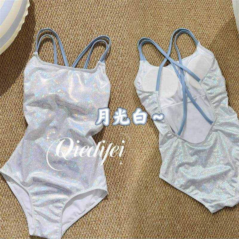 2026纯欲风高颜值连体三角游泳衣女竞速微胖大码游泳馆专用女