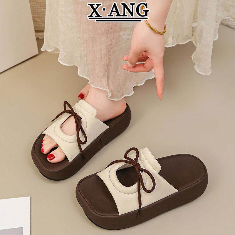 超软厚底踩屎感拖鞋女夏天可外穿配裙子露趾凉鞋防滑沙滩一字凉拖