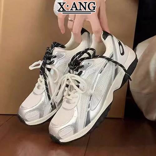 真皮爆款系带德训鞋子女鞋2026春季新款百搭轻便阿甘鞋休闲运动鞋
