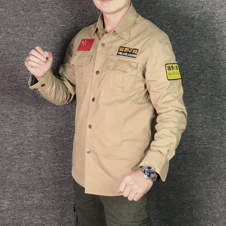 越野新款长袖纯棉翻领团体俱乐部