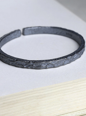 《黑武士》手镯男复古个性镯子黑色复古潮男女情侣礼物