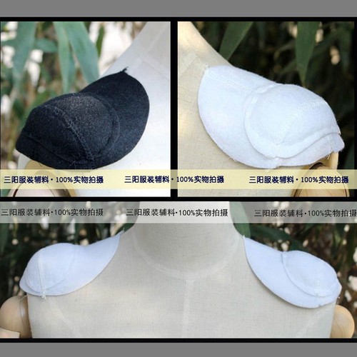 西装直角肩龟背圆肩圆形加厚垫肩