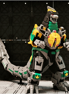 恐龙战队大龙神佐德绿衣战士兽连者3D打印龙皇凯撒五星战队模型动