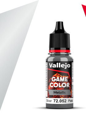 Vallejo西班牙AV72052/121金属银色水性环保模型漆手涂GAME游戏色