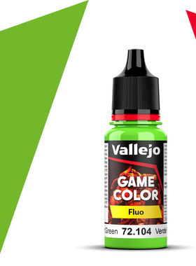 Vallejo西班牙AV72104/107荧光绿水性模型漆手涂GAME游戏色TP