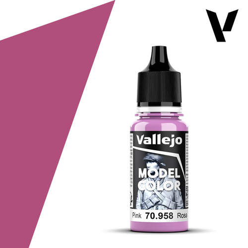 Vallejo西班牙AV70958/043粉红色水性环保模型漆手涂基础通用