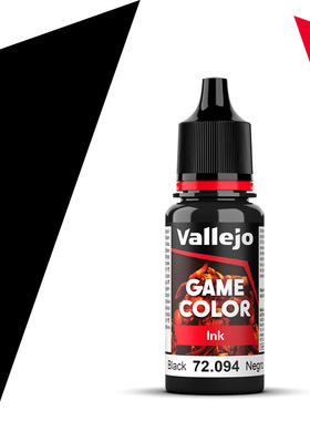Vallejo西班牙AV72094/120黑色墨水INK水性模型漆手涂GAME游戏色
