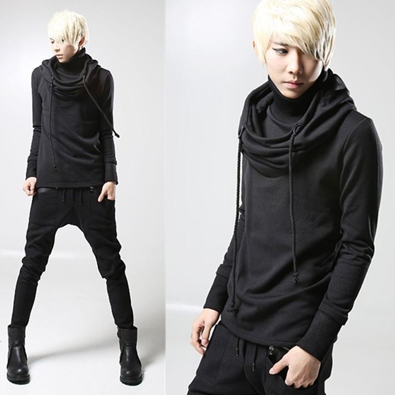 演出服假两件连帽加大码打底衫